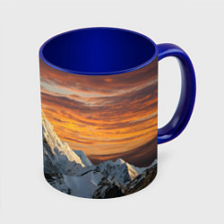 Кружка 3D Та самая Джомолунгма Сагарматха Everest, цвет: 3D-белый + синий