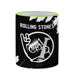 Кружка 3D Rolling Stones - КОТ - Краска, цвет: 3D-светло-зеленый кант — фото 2