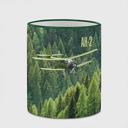 Кружка 3D Военный самолет Ан-2, цвет: 3D-зеленый кант — фото 2