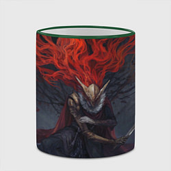 Кружка 3D ELDEN RING МАЛЕНИЯ MALENIA, цвет: 3D-зеленый кант — фото 2