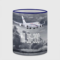 Кружка 3D Пассажирский самолет Ил 96-300, цвет: 3D-синий кант — фото 2