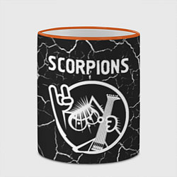 Кружка 3D Scorpions КОТ Трещины, цвет: 3D-оранжевый кант — фото 2