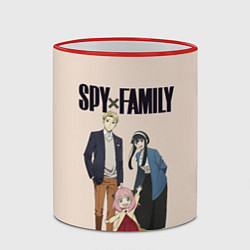 Кружка 3D Spy x Family Семья шпиона, цвет: 3D-красный кант — фото 2