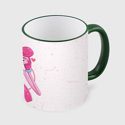 Кружка 3D POPPY PLAYTIME - Mommy long legs - Мамочка длинные, цвет: 3D-зеленый кант