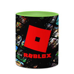 Кружка 3D ROBLOX СЮЖЕТЫ И ЛОГОТИП, цвет: 3D-белый + светло-зеленый — фото 2