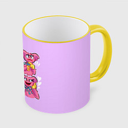 Кружка 3D РАЗНАЯ КИССИ МИССИ KISSY MISSY, цвет: 3D-желтый кант