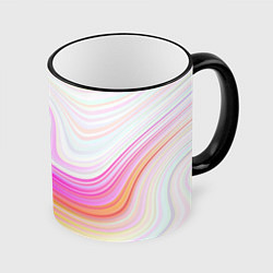 Кружка 3D Abstract gradient lines, цвет: 3D-черный кант