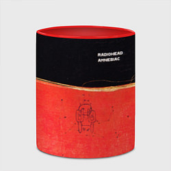 Кружка 3D Radiohead - Amnesiac, цвет: 3D-белый + красный — фото 2
