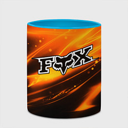 Кружка 3D FOX RACING - ФОКС СИЯНИЕ, цвет: 3D-белый + небесно-голубой — фото 2