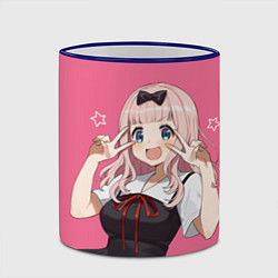 Кружка 3D Чика на позитиве, цвет: 3D-синий кант — фото 2