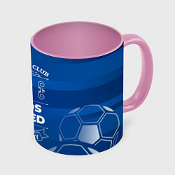 Кружка 3D Leeds United Football Club Number 1, цвет: 3D-белый + розовый