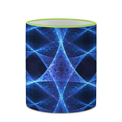 Кружка 3D Объёмный геометрический паттерн Volumetric geometr, цвет: 3D-светло-зеленый кант — фото 2