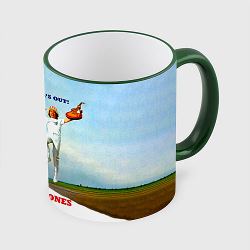 Кружка цветная Get Yer Ya-Yas Out! - The Rolling Stones / 3D-Зеленый кант – фото 1