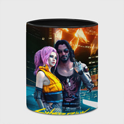 Кружка 3D Cyberpunk2077 Johnny Vi girl, цвет: 3D-белый + черный — фото 2