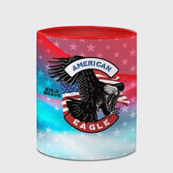 Кружка 3D Американский орел USA, цвет: 3D-белый + красный — фото 2