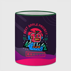 Кружка 3D Японское яблочко, цвет: 3D-зеленый кант — фото 2