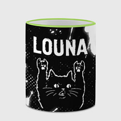 Кружка 3D Группа Louna и Рок Кот, цвет: 3D-светло-зеленый кант — фото 2