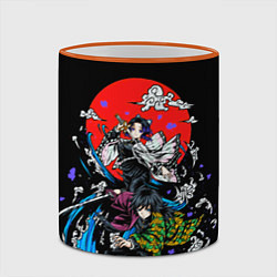 Кружка 3D Шинобу Кочо Гию Томиока КЛИНОК РАССЕКАЮЩИЙ ДЕМОНОВ, цвет: 3D-оранжевый кант — фото 2