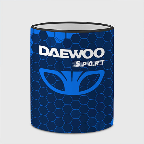 Кружка цветная ДЭУ Sport Соты / 3D-Черный кант – фото 2