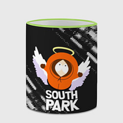 Кружка 3D Южный парк - Кенни Kenny ангел, цвет: 3D-светло-зеленый кант — фото 2