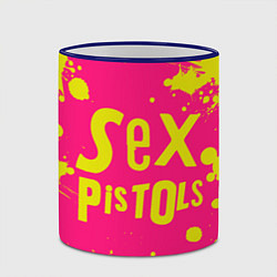 Кружка 3D Sex Pistols Yellow Logo, цвет: 3D-синий кант — фото 2