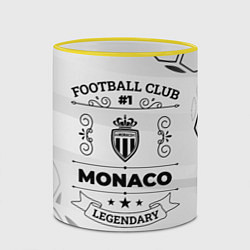 Кружка 3D Monaco Football Club Number 1 Legendary, цвет: 3D-желтый кант — фото 2