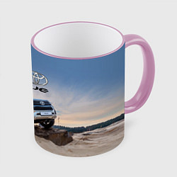 Кружка 3D Toyota Hilux Rogue Off-road vehicle Тойота - прохо, цвет: 3D-розовый кант