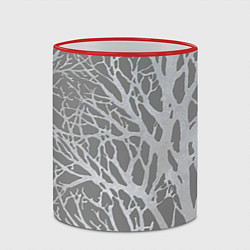 Кружка 3D Сomposition of branches Композиция из веток, цвет: 3D-красный кант — фото 2