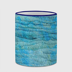 Кружка 3D Abstract pattern Waves Абстрактный паттерн Волны, цвет: 3D-синий кант — фото 2