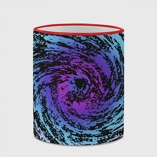 Кружка цветная Галактика Неон / 3D-Красный кант – фото 2