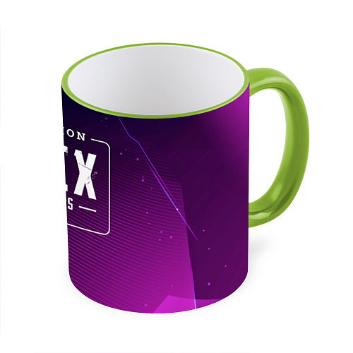 Кружка цветная Apex Legends Gaming Champion: рамка с лого и джойс / 3D-Светло-зеленый кант – фото 1