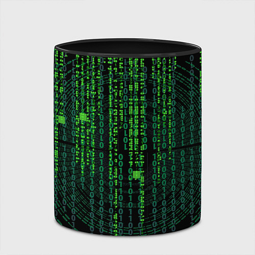 Кружка цветная Бинарная матрица / 3D-Белый + черный – фото 2