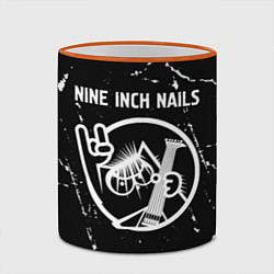 Кружка 3D Nine Inch Nails - КОТ - Потертости, цвет: 3D-оранжевый кант — фото 2