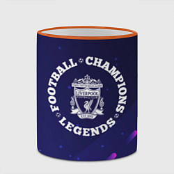 Кружка 3D Символ Liverpool и круглая надпись Football Legend, цвет: 3D-оранжевый кант — фото 2