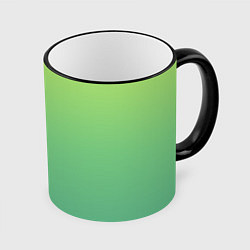 Кружка 3D Shades of Green GRADIENT, цвет: 3D-черный кант