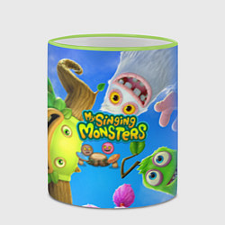 Кружка 3D Мои поющие монстры, цвет: 3D-светло-зеленый кант — фото 2