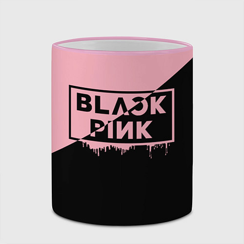 Кружка цветная BLACKPINK BIG LOGO / 3D-Розовый кант – фото 2