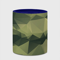 Кружка 3D 3д полигоны - камуфляж, цвет: 3D-белый + синий — фото 2