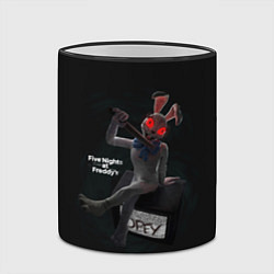 Кружка 3D Five Nights at Freddys: Security Breach game Ванни, цвет: 3D-черный кант — фото 2