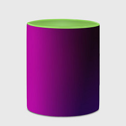 Кружка 3D VIOLET gradient, цвет: 3D-белый + светло-зеленый — фото 2