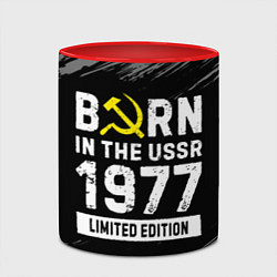 Кружка 3D Born In The USSR 1977 year Limited Edition, цвет: 3D-белый + красный — фото 2