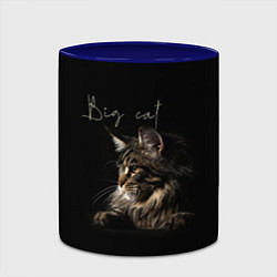 Кружка 3D Big cat Maine Coon, цвет: 3D-белый + синий — фото 2