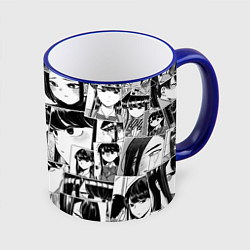 Кружка 3D Komi san pattern, цвет: 3D-синий кант