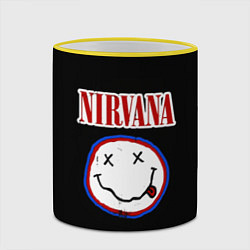 Кружка 3D Nirvana гранж, цвет: 3D-желтый кант — фото 2