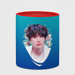 Кружка 3D SUGA BTS, цвет: 3D-белый + красный — фото 2