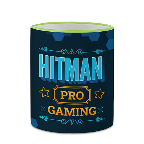 Кружка цветная Игра Hitman: PRO Gaming / 3D-Светло-зеленый кант – фото 2
