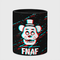 Кружка 3D FNAF в стиле Glitch Баги Графики на темном фоне, цвет: 3D-белый + черный — фото 2