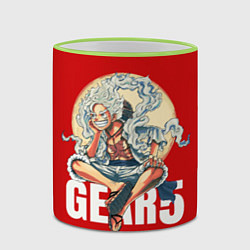 Кружка 3D ЛУФФИ 5 ГИР ONE PIECE На луне, цвет: 3D-светло-зеленый кант — фото 2