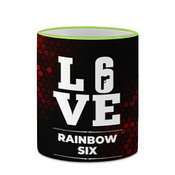 Кружка 3D Rainbow Six Love Классика, цвет: 3D-светло-зеленый кант — фото 2