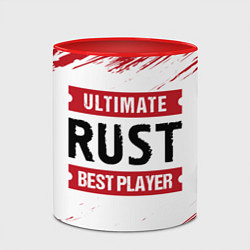 Кружка 3D Rust: красные таблички Best Player и Ultimate, цвет: 3D-белый + красный — фото 2